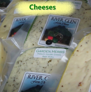The cheese section at Mac Banana Farmstall