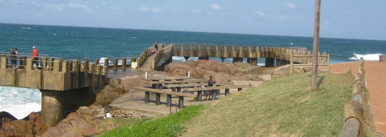 Baiting stations at the Margate Pier, KwaZulu Natal