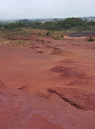 Examples of erosion at the Red Desert of KwaZulu Natal