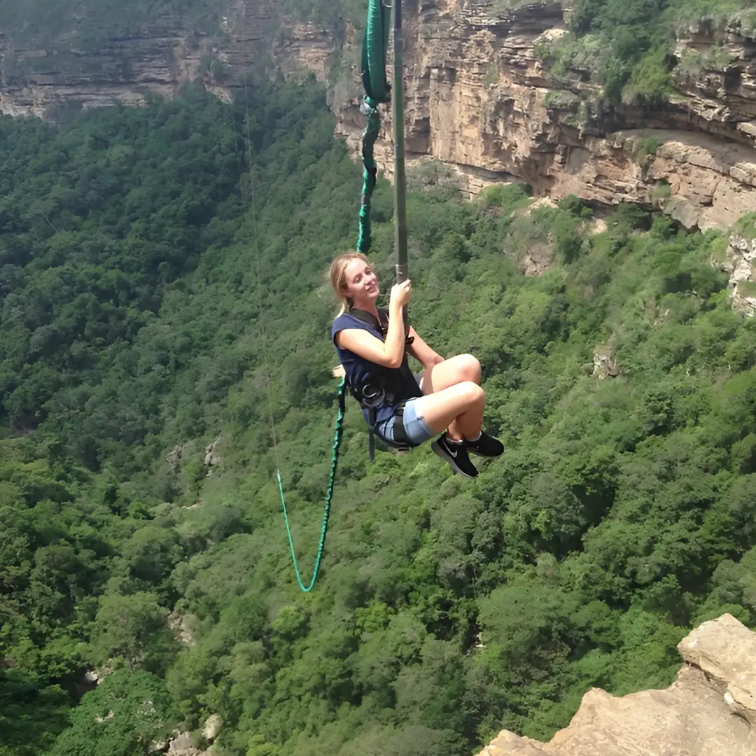 Woman after Swing at Oribi Gorge KZN South Coast
