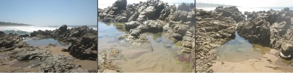 Banana Beach rocks and rock pools