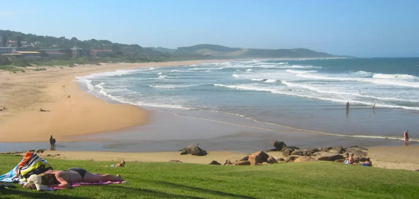 Scottburgh Beach natal beaches grass beach and surf KZN South Coasat Beaches