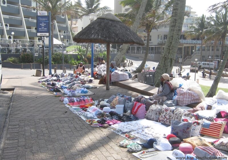 Margate Beach hawkers and goods for sale